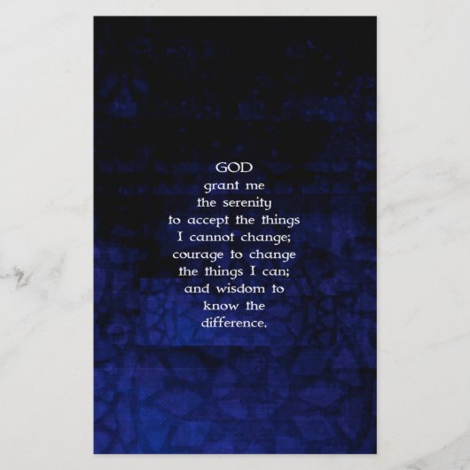 De dienst geprezen met een blauwe achtergrond briefpapier (Voorkant)