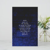 De dienst geprezen met een blauwe achtergrond briefpapier (Staand voorkant)