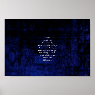 De dienst geprezen met een blauwe achtergrond poster