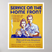 De dienst op Homefront WPA Poster (Voorkant)