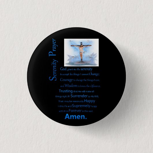 De dienst Prayer B.C Ronde Button 3,2 Cm (Voorkant)