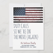 De dienst roept de Militaire Beweging van de Move Aankondiging (Voorkant)