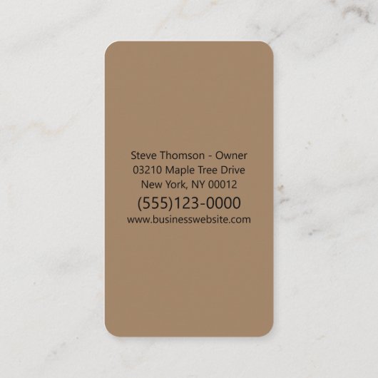 De Dienst van de Afvalinzameling Visitekaartje (Achterkant)