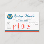 De dienst van de Reinigingsdienst van Hands Rood e Visitekaartje (Voorkant)