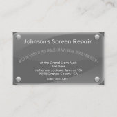 De Dienst van de Reparatie van het Scherm van de t Visitekaartje (Achterkant)