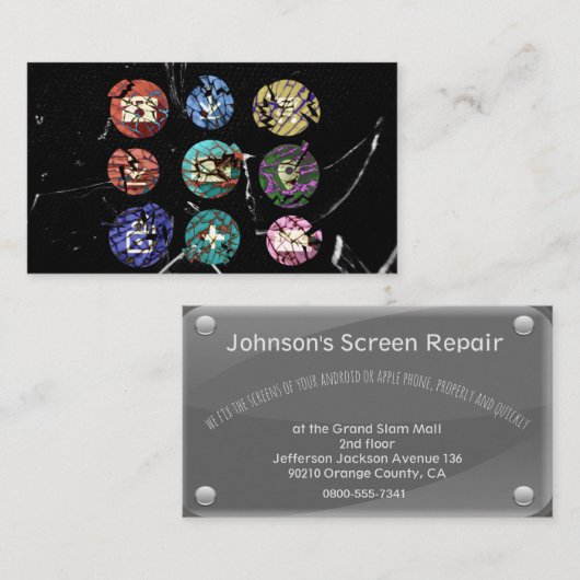 De Dienst van de Reparatie van het Scherm van de t Visitekaartje (Voorkant / Achterkant)