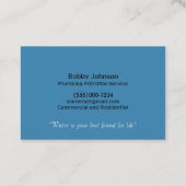 De Dienst van de waterfiltratie Visitekaartje (Achterkant)