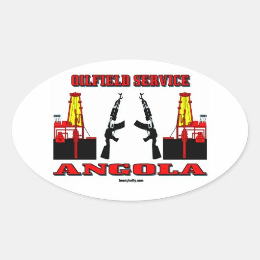 De Dienst van het olieveld Angola, Internationale Ovale Sticker (Voorkant)