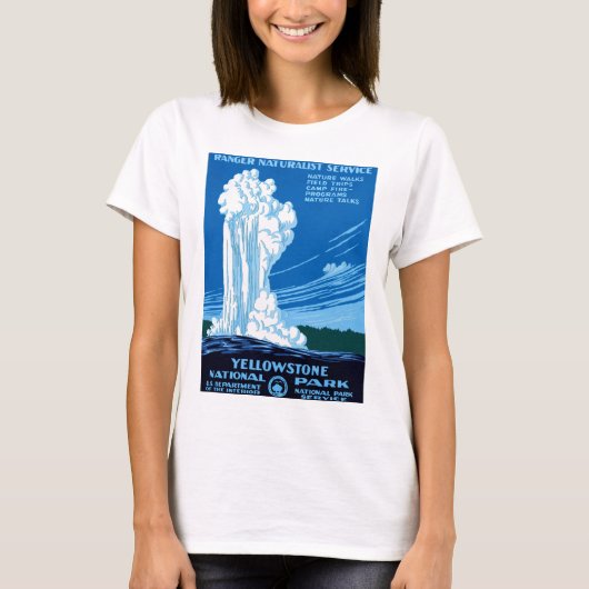 De Dienst ~ Yellowstone van de Naturalist van de T-shirt (Voorkant)
