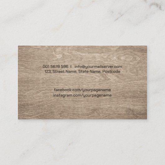 De diensten van het Carpenter koelen logo tekst me Visitekaartje (Achterkant)