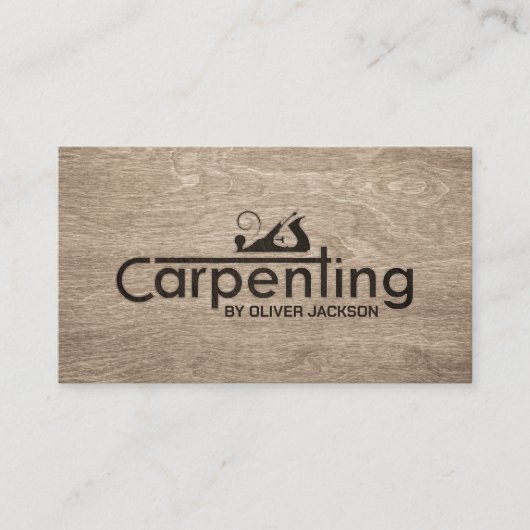 De diensten van het Carpenter koelen logo tekst me Visitekaartje (Voorkant)