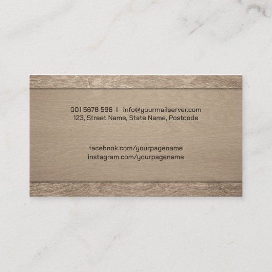 De diensten van het Carpenter koelen logo tekst me Visitekaartje (Achterkant)