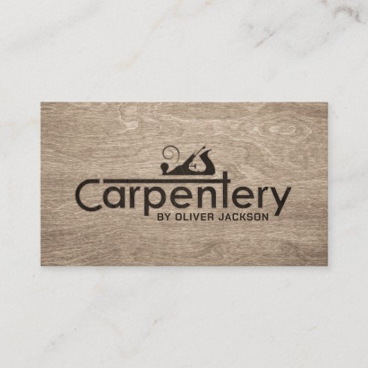 De diensten van het Carpenter koelen logo tekst me Visitekaartje (Voorkant)