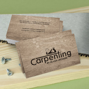 De diensten van het Carpenter koelen logo tekst me Visitekaartje