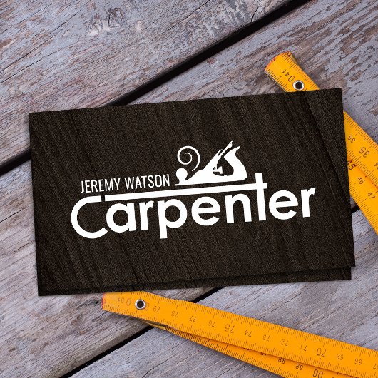 De diensten van het Carpenter koelen logo tekst me Visitekaartje