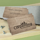 De diensten van het Carpenter koelen logo tekst me Visitekaartje