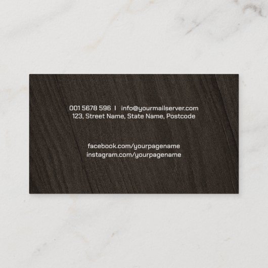 De diensten van het Carpenter koelen logo tekst me Visitekaartje (Achterkant)