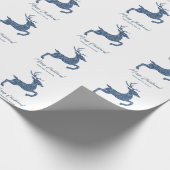 De diepere vorm in Faux Blauwe Glitter kijkt met t Cadeaupapier (Hoek)