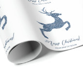 De diepere vorm in Faux Blauwe Glitter kijkt met t Cadeaupapier (Rol Hoek)