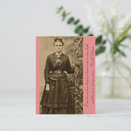 De diepte van de liefde in het uur van scheiding briefkaart (Staand voorkant)