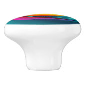 De diepte zwaait optische illusie keramische knop (Zijkant)