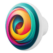 De diepte zwaait optische illusie keramische knop (Rechts)