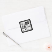 De diepten onder de rum Button Vierkante Sticker (Envelop)