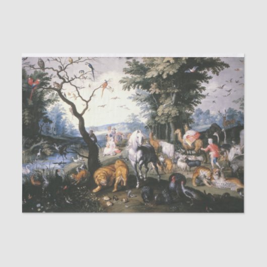 De dieren die Noah's ark binnendringen, Bruegel Yo Tissuepapier (Voorkant)