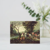 De dieren die Noah's ark binnenkomen Briefkaart (Staand voorkant)