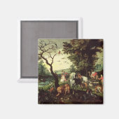 De dieren die Noah's ark binnenkomen Magneet (Voorkant / Achterkant)