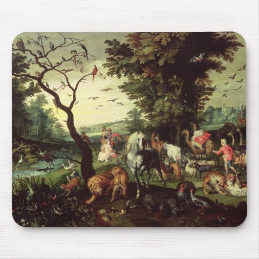 De dieren die Noah's ark binnenkomen Muismat (Voorkant)