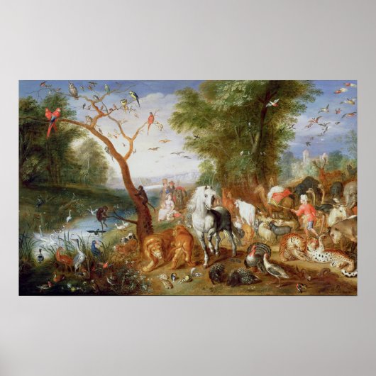 De dieren die Noah's Ark binnenkomen Poster (Voorkant)