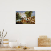 De dieren die Noah's Ark binnenkomen Poster (Keuken)