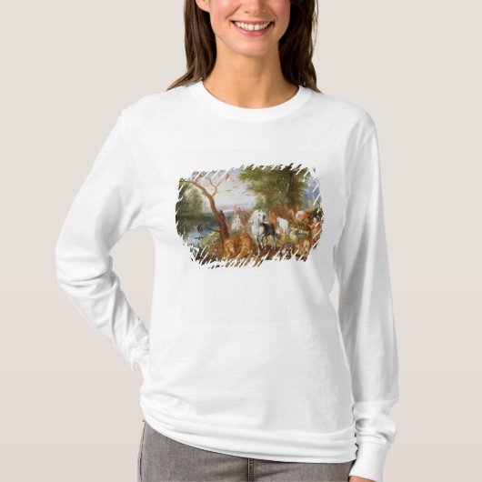 De dieren die Noah's Ark binnenkomen T-shirt (Voorkant)