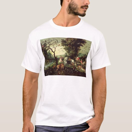 De dieren die Noah's ark binnenkomen T-shirt (Voorkant)