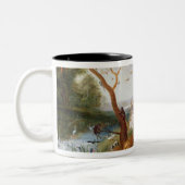 De dieren die Noah's Ark binnenkomen Tweekleurige Koffiemok (Links)