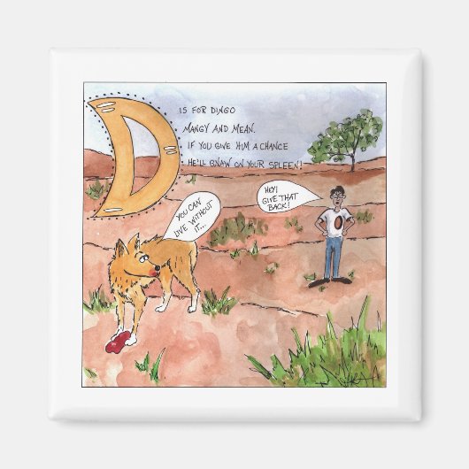 De dieren maken me bang magneet (Voorkant)