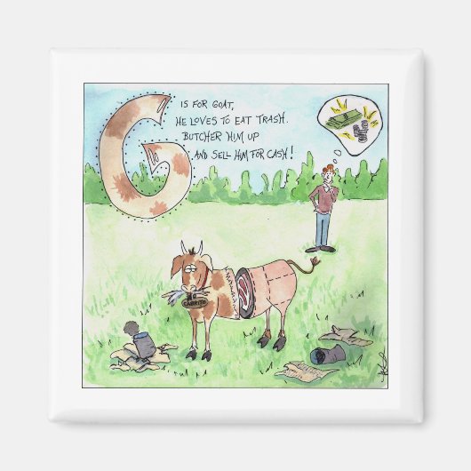 De dieren maken me bang magneet (Voorkant)