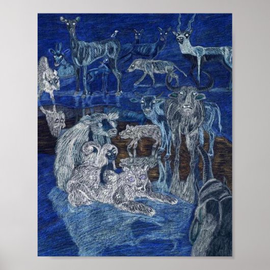 De dieren ontmoeten elkaar poster (Voorkant)