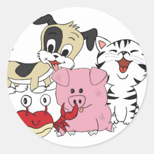 De dieren ronde sticker