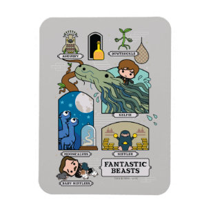 De Dieren van de cartoon in Habitat Magneet