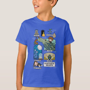De Dieren van de cartoon in Habitat T-shirt