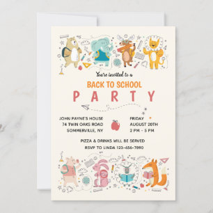 De Dieren van de partij terug naar de Uitnodiging