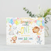 De dieren van de partij Wilde een jongen Oerwoud e Kaart (Staand voorkant)