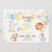 De dieren van de partij Wilde een jongen Oerwoud e Kaart (Voorkant / Achterkant)