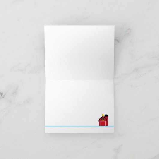 De Dieren van het boerenerf danken u nota nemen Bedankkaart (Binnen)