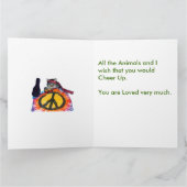 De dieren van het wild juichen omhoog Wenskaart Kaart (Binnen)