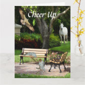 De dieren van het wild juichen omhoog Wenskaart Kaart (Gele Bloem)