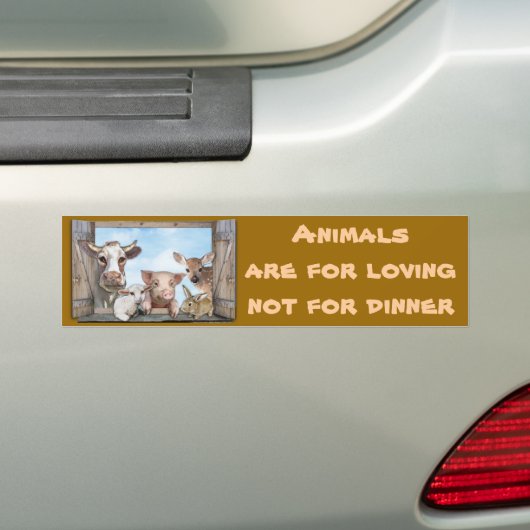 De dieren zijn voor de liefde bumpersticker (Op auto)