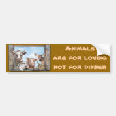 De dieren zijn voor de liefde bumpersticker (Voorkant)